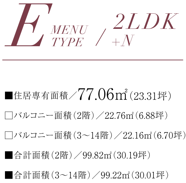 Eメニュータイプ